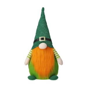 25.5 in. H Fabric St. Patrick's Gnome Standing Decor