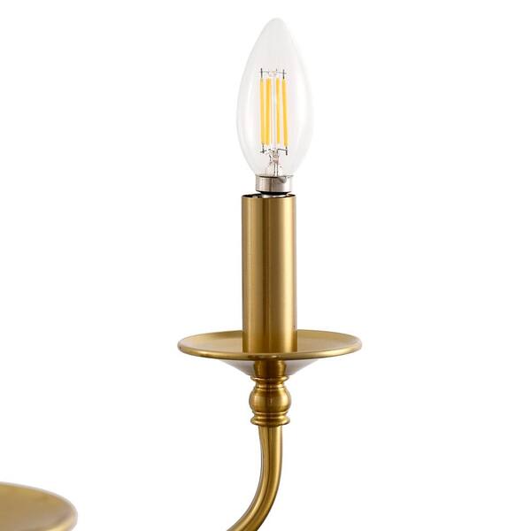 YANSUN 6-Light Gold Candle Rustic Industrial Iron YANSUN 6-Light Gold Candle Rustic Industrial Iron