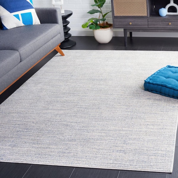 Dune Blue/Gray 8 ft. x 10 ft. Machine Washable Abstract Striped Area Rug
