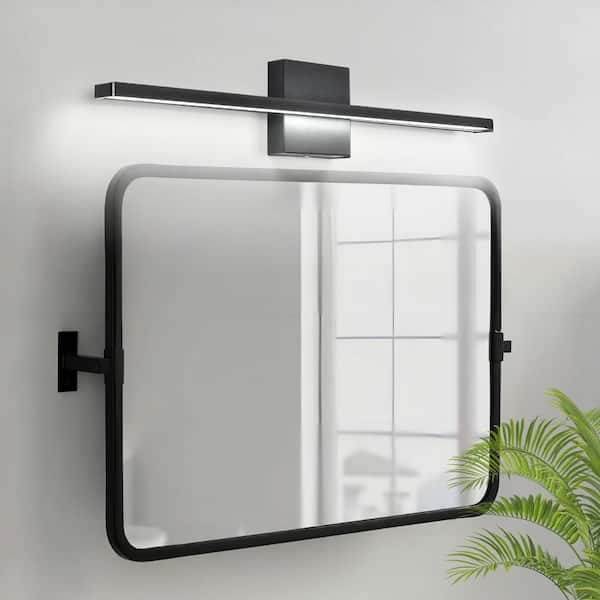 GoYeel 24.02 in. 1-Light Matte Black Modern/Contemporary Bathroom Mirror LED Vanity Light Bar