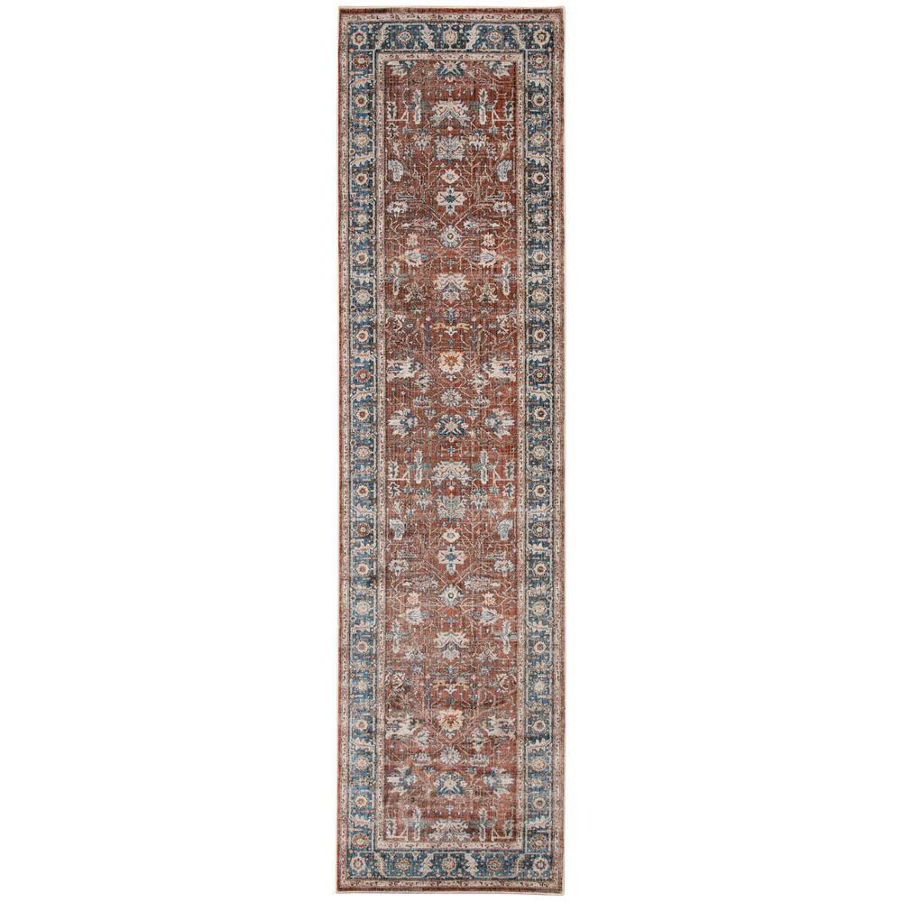 Arcadia 3 ft. X 10 ft. Navy/Red Oriental Area Rug ARC32710 The Home Depot