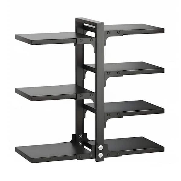 Stainless Steel Adjustable Cabinet Organizer Pot Rack Heavy Duty No Drill Vertical Pan Storage for Kitchen Cabinets