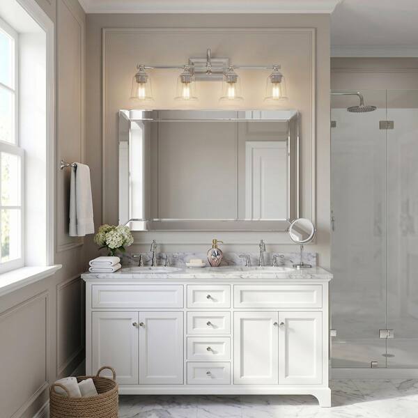 Quoizel Nicholas 4-Light Polished Chrome Vanity Light NLC8604C