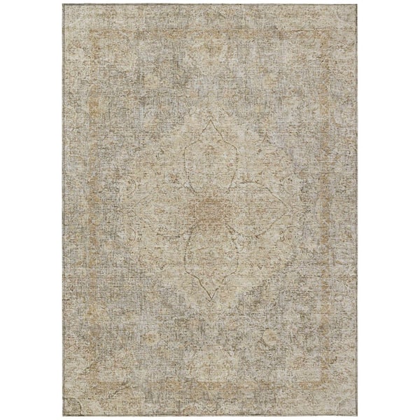 Chantille Machine Washable Indoor/Outdoor Abstract ACN2136 Beige 2 ft. 6 in. x 3 ft. 10 in. Area Rug