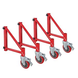 26.5 in. Outrigger Set w/6 in. Caster Wheels, Heavy-Duty Scaffolding Equipment for 6 ft. Baker Scaffold I-BMSS(Set of 4)