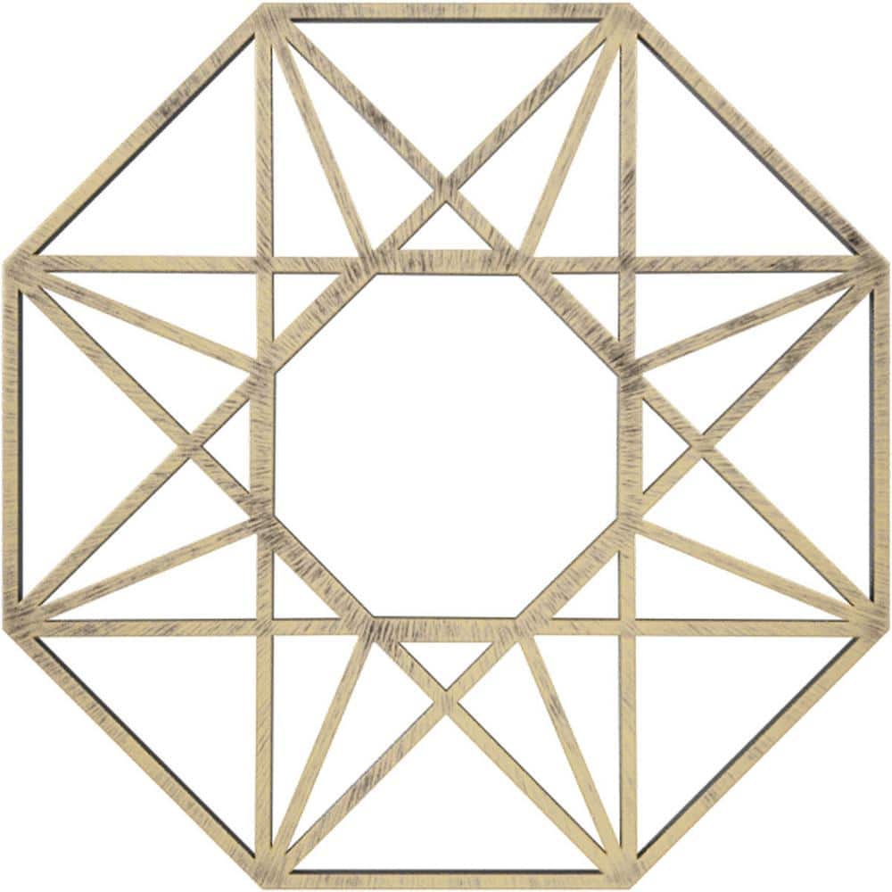 24" Antiqued Pale Gold PVC Pierced Ceiling Medallion