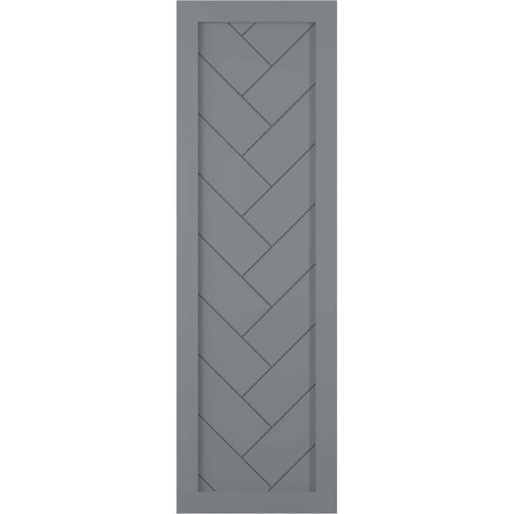 12 in. x 28 in. PVC Single Panel Herringbone Modern Style Fixed Mount Board and Batten Shutters Pair in Ocean Swell price history on PriceWatchPro