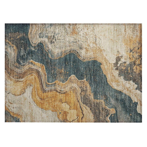 Chantille Machine Washable Indoor/Outdoor Abstract ACN1907 Linen 2 ft. x 3 ft. Accent Rug