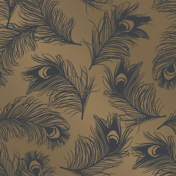 Tempaper Feathers Twilight Self-Adhesive Removable Wallpaper