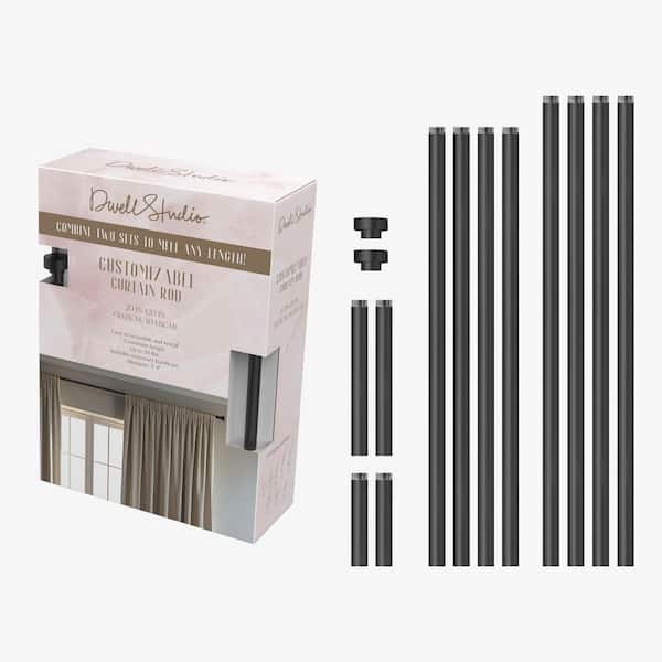 Matte Black Iron Single Bracket 4 in. Projection Curtain Rod Bracket ...