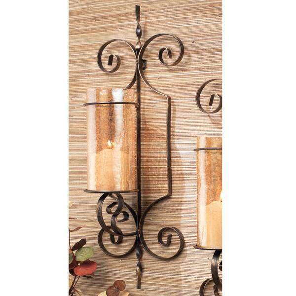 HOME ESSENTIALS & BEYOND Bristol Gold Wall Sconces (Set of 2)