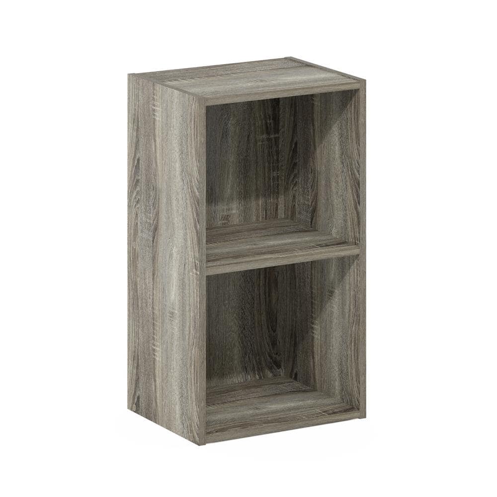 Pasir 21.2 in. Tall French Oak Wood 2-Shelf Standard Bookcase