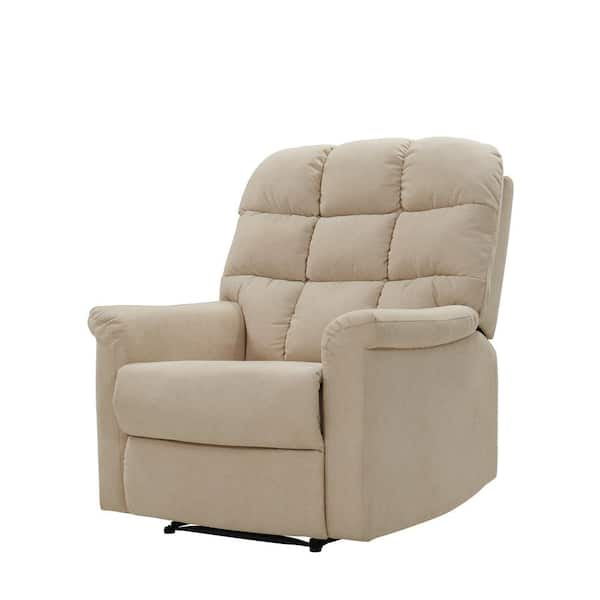 ProLounger Plush Low-Pile Velour Tufted Back Extra Large Wall Hugger Reclining Chair - Smoke Gray