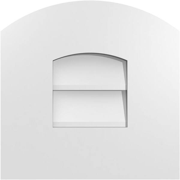 thumbnail image 2 of 12x12 Inch Round PVC Gable Vent - Surface Mount With 2x1.5 Inch Brickmould Frame For Home Exterior 2 of 9