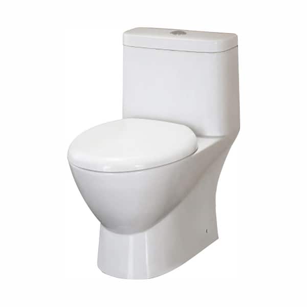 Ariel Platinum 1-Piece 1.28 GPF Dual Flush Elongated Toilet in White