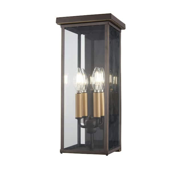 The Great Outdoors Casway 4-Light Oil Rubbed Bronze with Gold ...