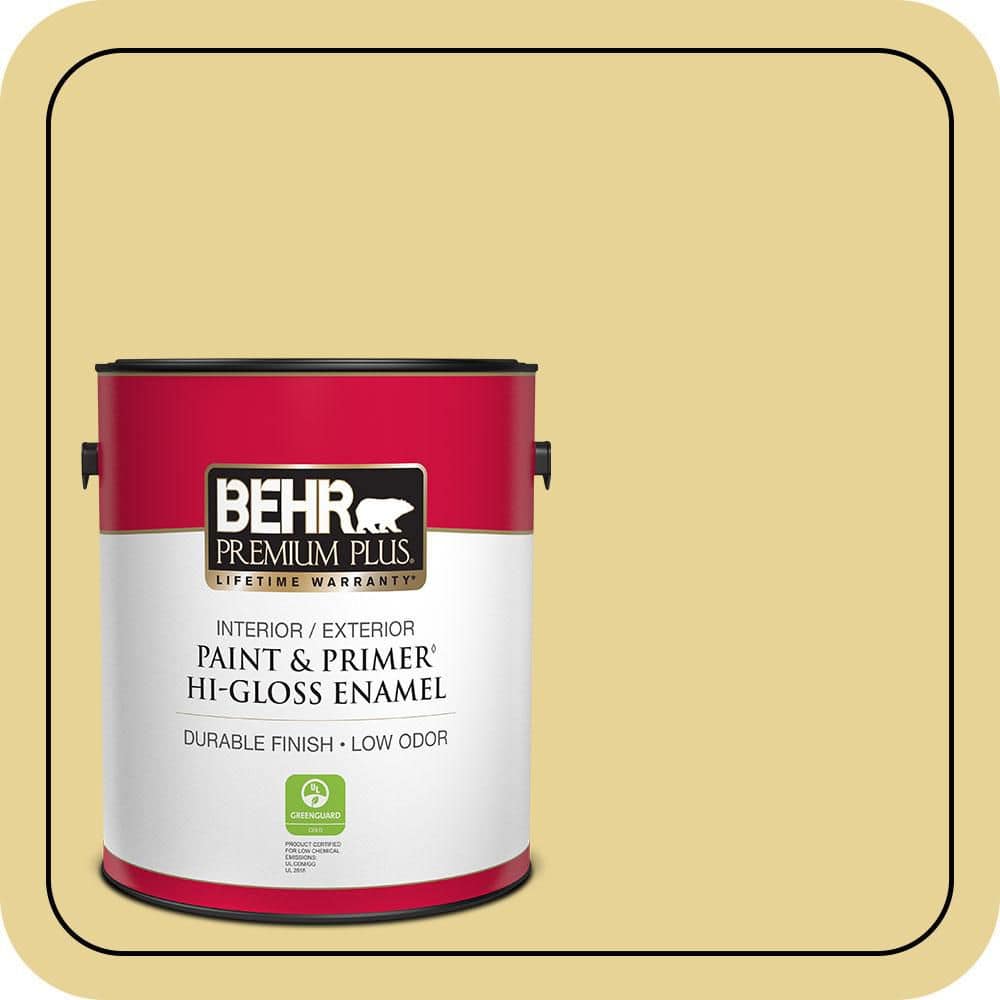 1 gal. #390D-4 Honey Beige Hi-Gloss Enamel Interior/Exterior Paint & Primer price history on PriceWatchPro