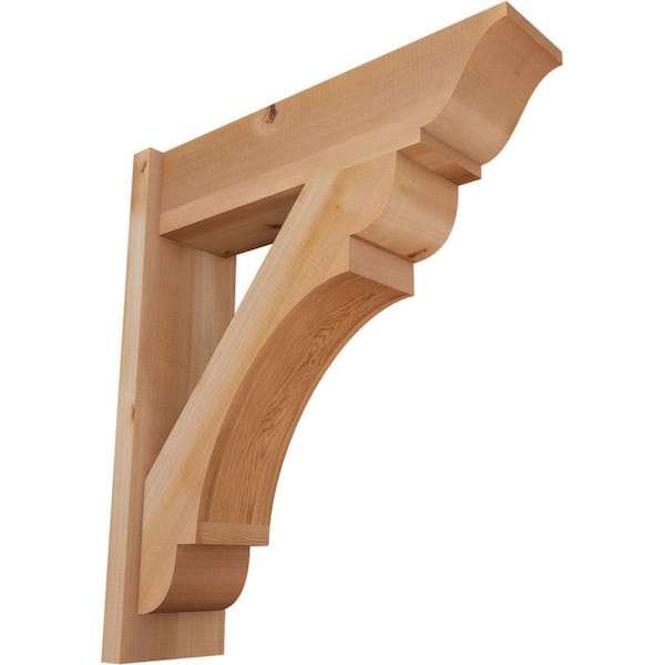 Ekena Millwork 8 in. x 30 in. x 26 in. Olympic Traditional Smooth Western Red Cedar Outlooker