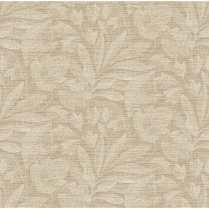 A-Street Prints Lela Wheat Faux Linen Wallpaper Border Sample 2971 ...