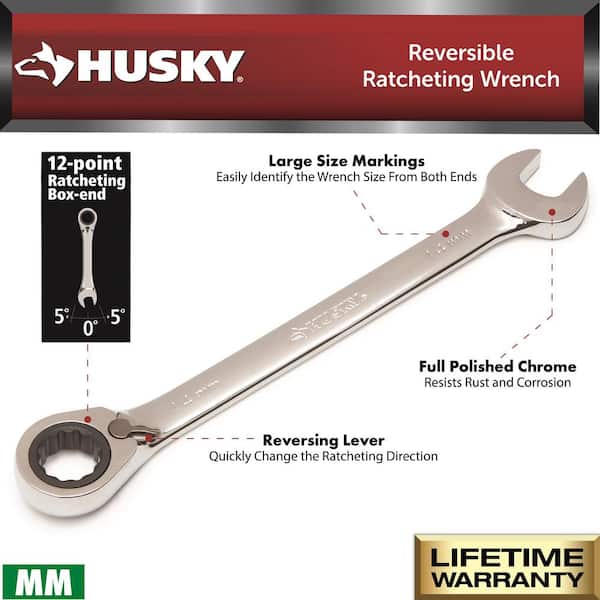10 mm Reversible Ratcheting Combination Wrench