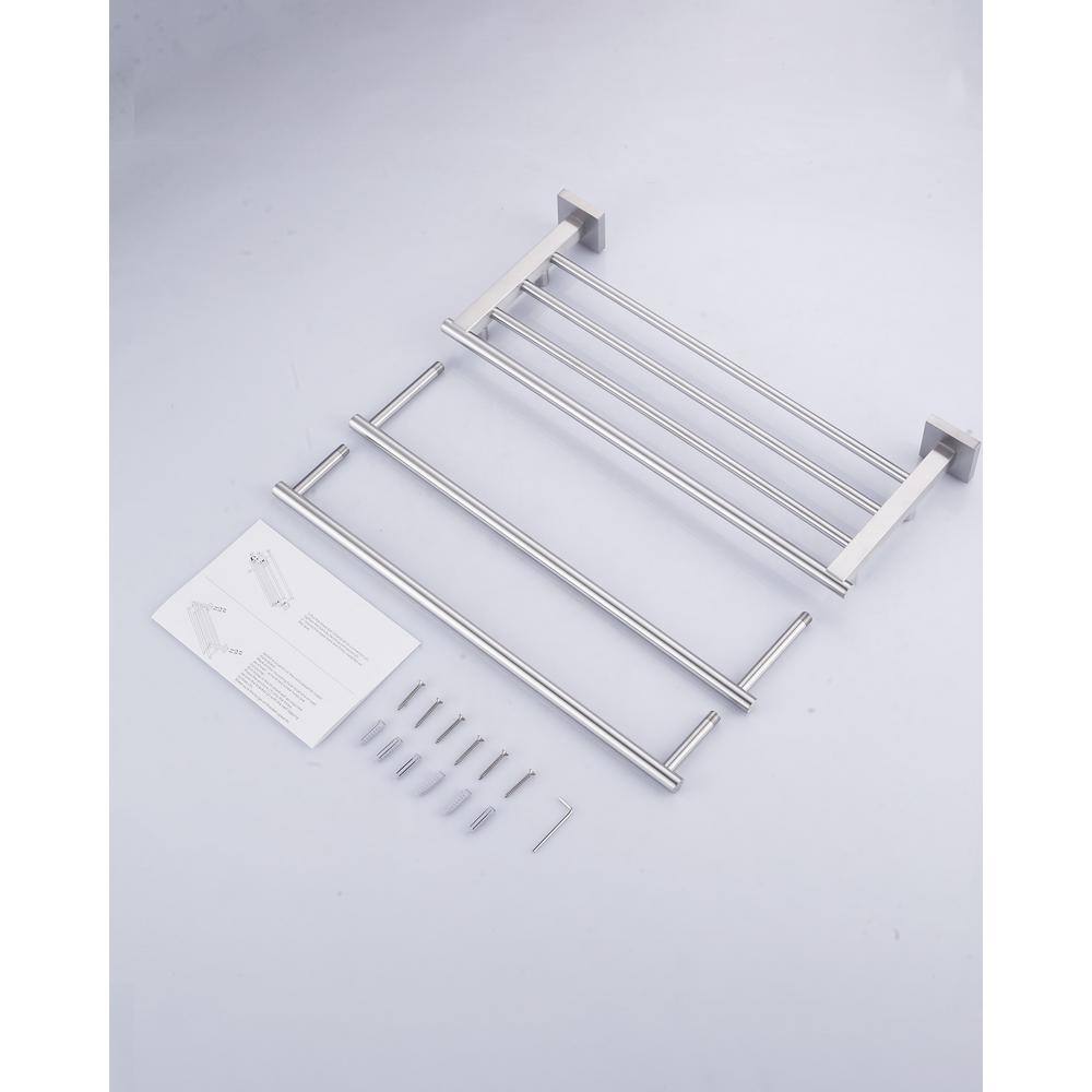 20 Inch Brushed Nickel Stainless Steel Wall Mounted Towel Rack