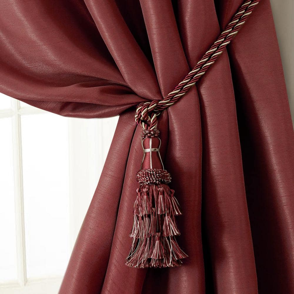 2/Pair Traditional Curtain Holdback Classic Colour Tassel Bell and Rope Tie Back 