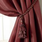Charlotte 24 in. Tassel Tieback Rope Cord Window Curtain Accessories in Red