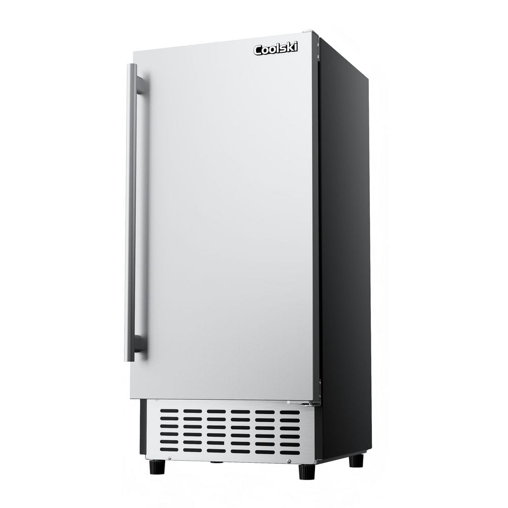 15 in. 80 lbs. /24H Commercial Nugget Ice Maker in Black, Bulit-in/Freestanding, Auto-Cleaning