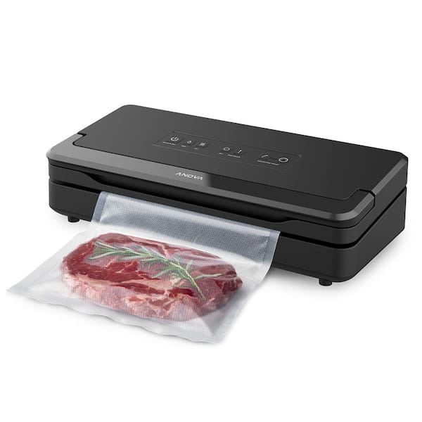 Potane Precision Vacuum Sealer Machine,Pro Food Sealer with Built-in Cutter  and Bag Storage(Up to 20 Feet Length), Both Auto&Manual Options,2 Food  Modes,Includes 2 Bag Rolls 11”x16' and 8”x16',Compact 