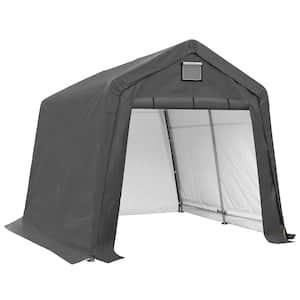 10 ft. W x 10 ft. D Outdoor Portable Storage Shelter Shed Heavy Duty Steel Frame Motorcycle Garage with Doors and Vents