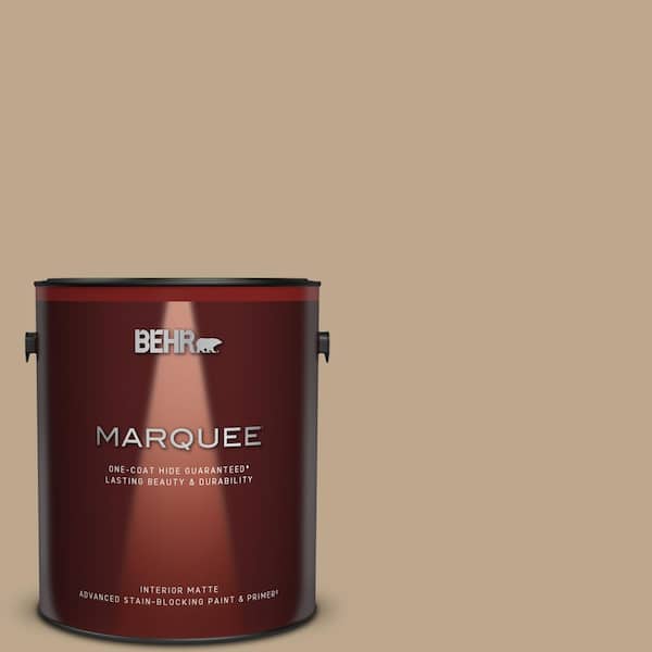 BEHR MARQUEE 1 gal. #MQ2-25 British Khaki One-Coat Hide Matte Interior Paint & Primer