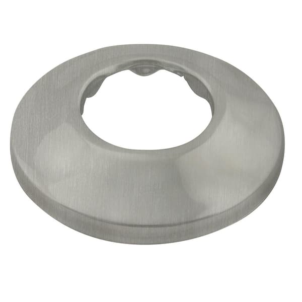 Westbrass 1 1/2 in. Low Pattern Sure-Grip Flange, Satin Nickel