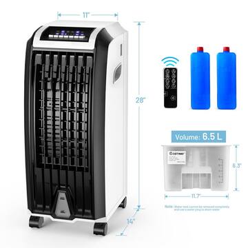 5,000 BTU Portable Air Conditioner Cools 250 Sq. Ft. with Remote Control in Multi-Colored