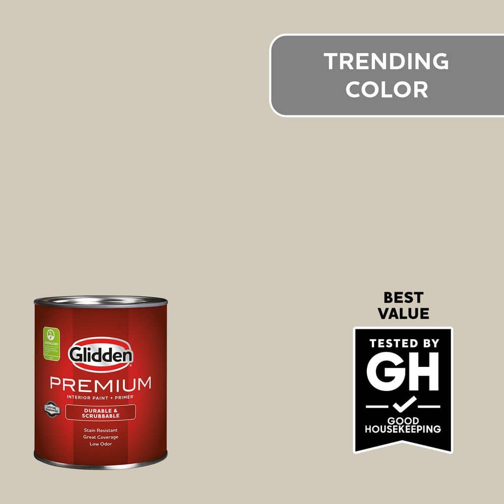 Glidden Premium 1 qt. PPG1024-4 Moth Gray Flat Interior Latex