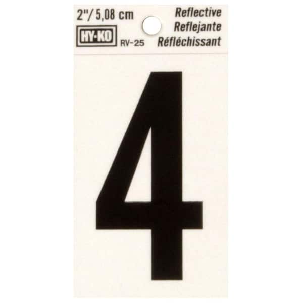 HY-KO 2 in. Vinyl Reflective Number 4