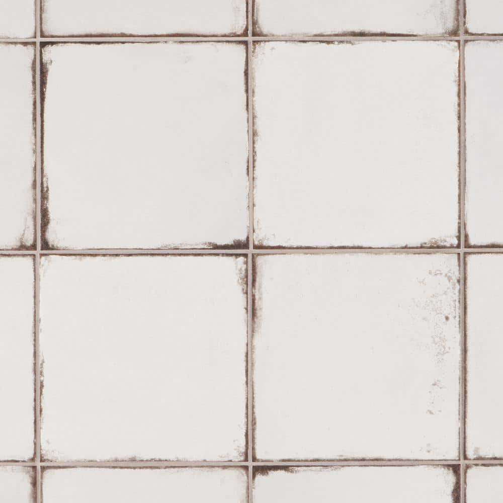 Santa Fe White Matte Porcelain 8x8 Floor and Wall Tile