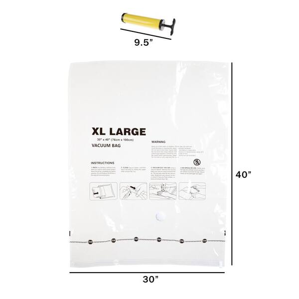 Lavish Home X-Large Space Saving Vacuum Storage Bags (5-Pack) HW0500025 -  The Home Depot