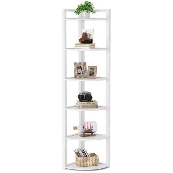 Byblight Eulas In Tall White Engineered Wood Shelf Etagere