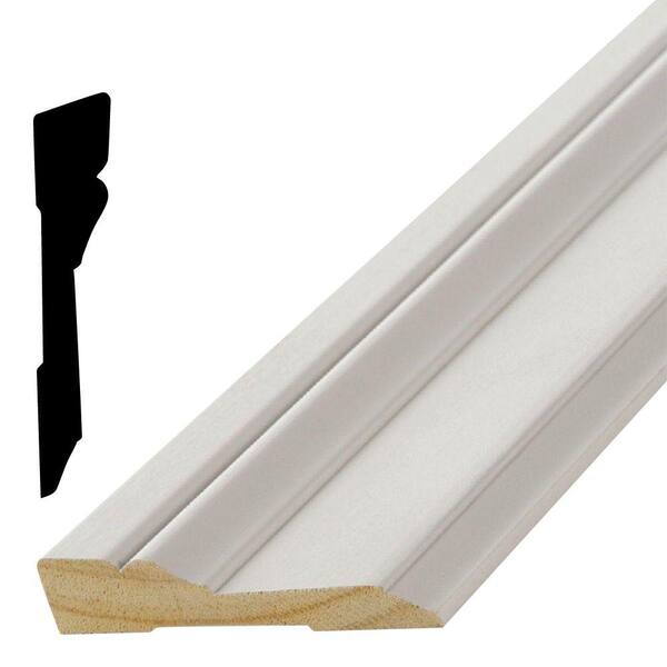 American Wood Moulding WM 389 11/16 in. x 3-7/16 in. x 96 in. Wood Primed Finger-Jointed Casing