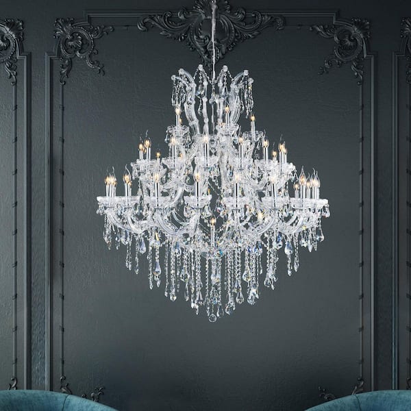 Maria Theresa 41 Light Up Chandelier With Chrome Finish