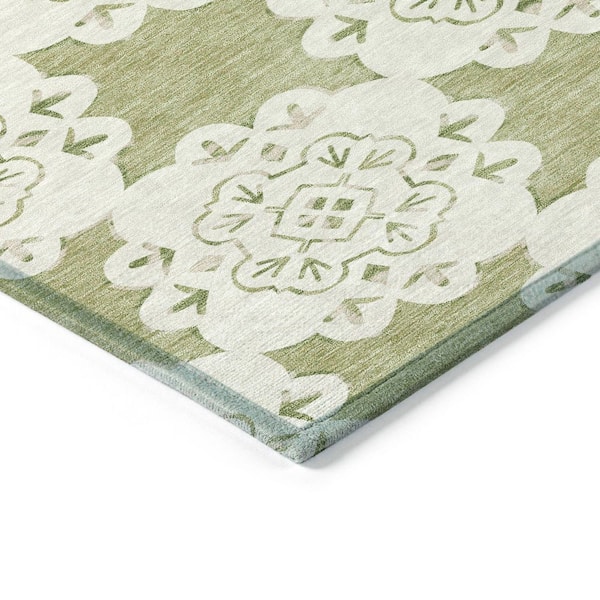 Chantille Machine Washable Indoor/Outdoor Abstract ACN2352 Aloe 3 ft. x 4 ft. Area Rug