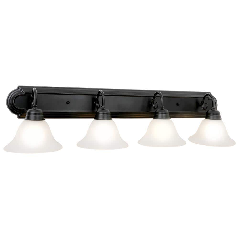 Millbridge 8.5 in. 4-Light Matte Black Vanity Light