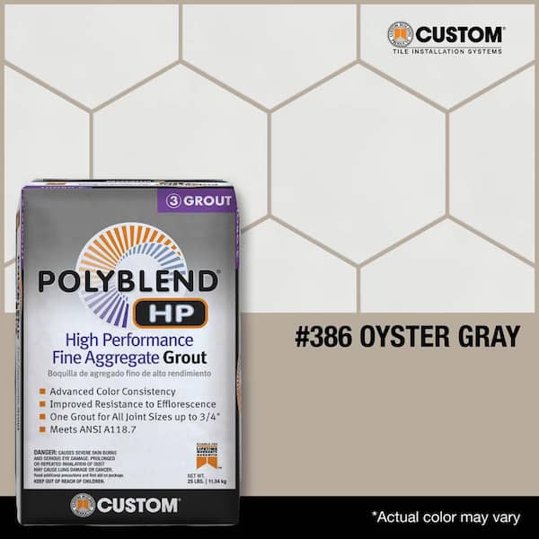 Polyblend HP #386 Oyster Gray 25lb High Performance Fine Aggregate Grout