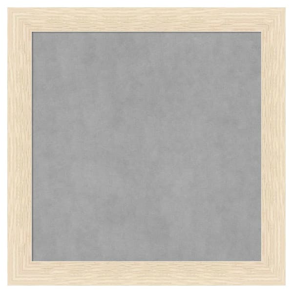 Amanti Art Woodgrain Stripe Blonde 14 in. x 14 in Framed Magnetic Board