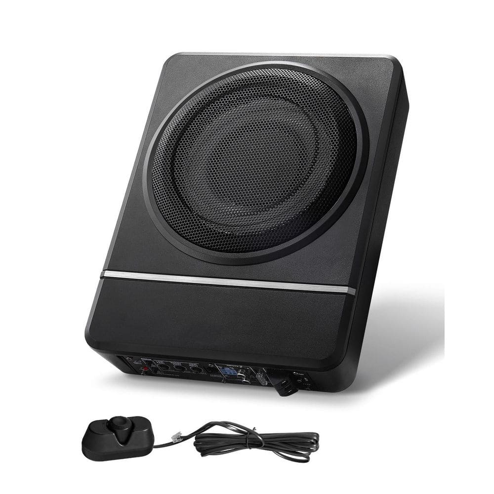 8 in. 240W Underseat Car Subwoofer, Slim Powered Subwoofer, Built-in Amplifier, High/Low Level Input & Volume Controller price history on PriceWatchPro