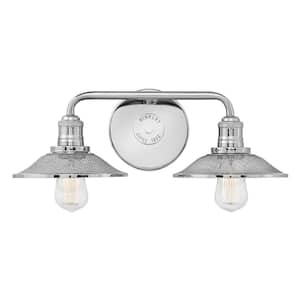 RIGBY 19 in. 2-Lights Polished Nickel Vanity Light