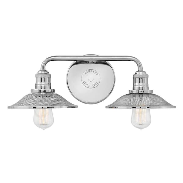 RIGBY 19 in. 2-Lights Polished Nickel Vanity Light