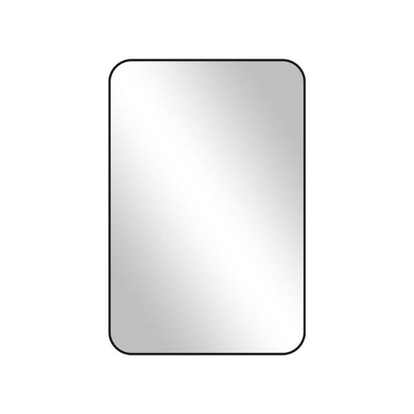 INSTER TUNE 24 in. W x 36 in. H Rectangular Black Framed Wall Mount