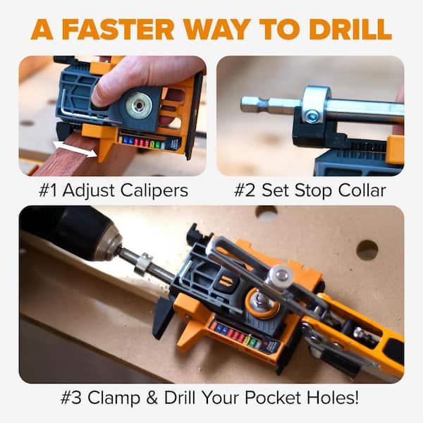 BORA Auto Mini Pocket Hole Jig System Project Pack and 350-Piece BORA Auto Mini Pocket Hole Jig System Project Pack and 350-Piece