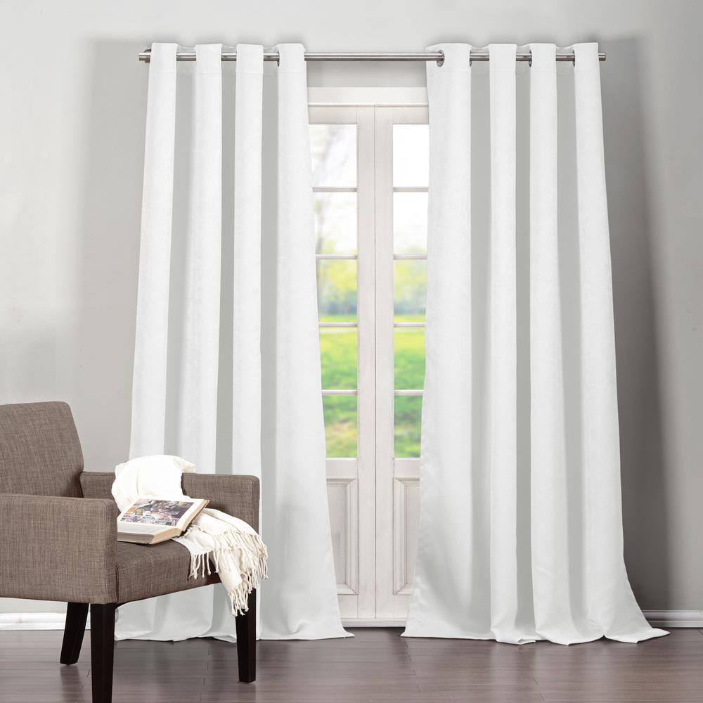 Quincy 36 in. W x 84 in. L Polyester Window Panel in White